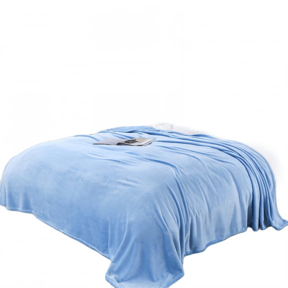 AUQ Throw Blanket,Fleece Velvet Plush Layer Throw Blankets,Luxurious Nap Blanket Couch Throw Blanket,Blue,40*60in