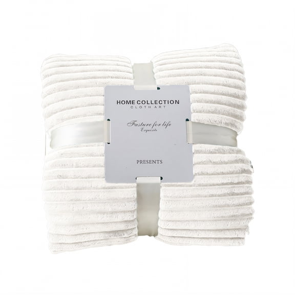 AUQ Throw Blanket,Functional Multi-Use Throw Blanket for Couch,Lounge Nap Essential Cozy Blanket,White,60*78in