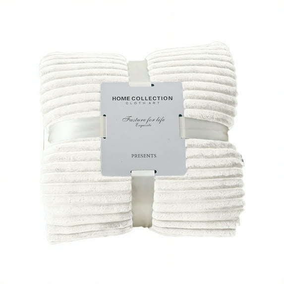 AUQ Throw Blanket,Gentle Skin-Friendly Cute Blanket,Soothing Comfort Layer Throw Blankets,White,20*28in