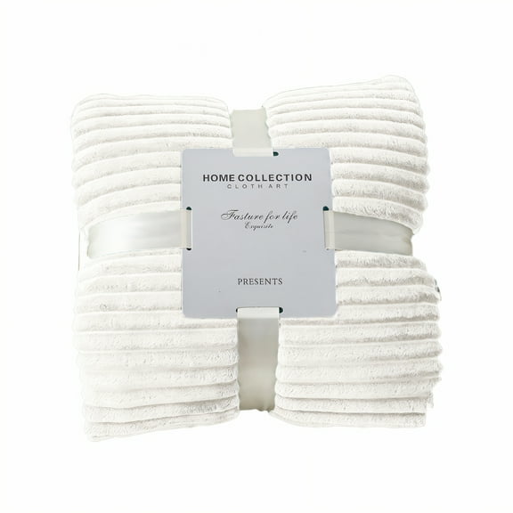 AUQ Throw Blanket,Minimalist Solid Shade Couch Throw Blanket,Elegant Decor Cute Blanket,White,78*90in