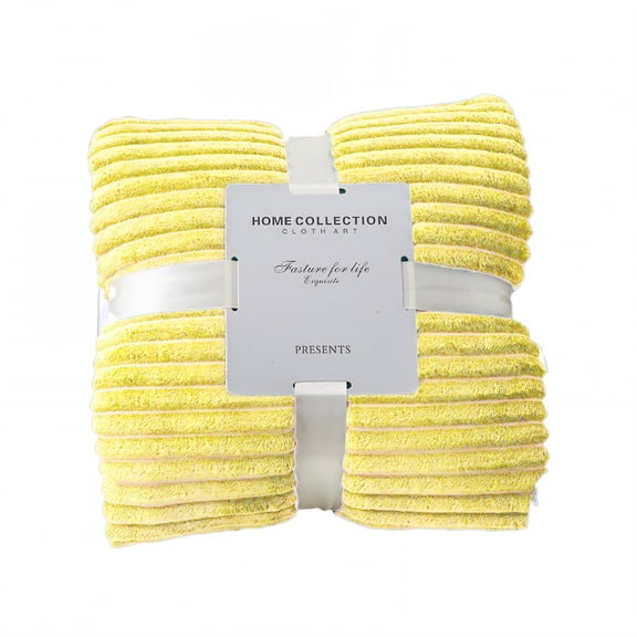 AUQ Throw Blanket,Multi-Purpose Throw Bed Blanket,Office Sofa Use Soft Throw Blanket,Yellow,20*28in