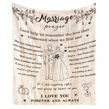 AUQ Throw Blanket,Personalized Couple Blanket Throw Blankets,Elegant Soft Wrap Cozy Blanket,Style1,51*60in