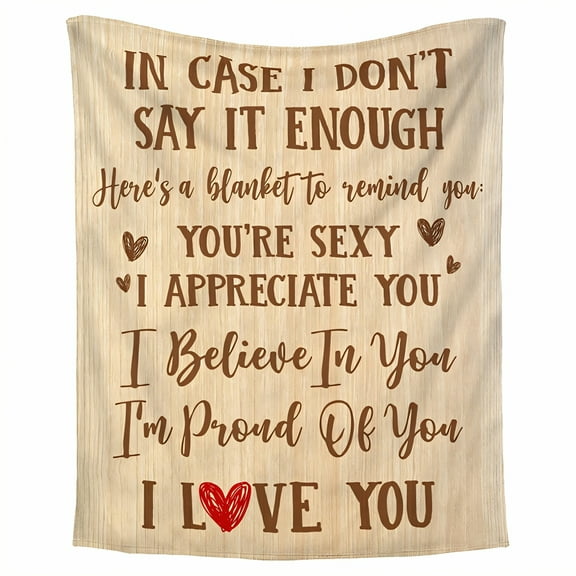 AUQ Throw Blanket,Personalized Love Gift Warm Blanket,Unique Romantic Throw Cozy Blanket,Style1,60*78in