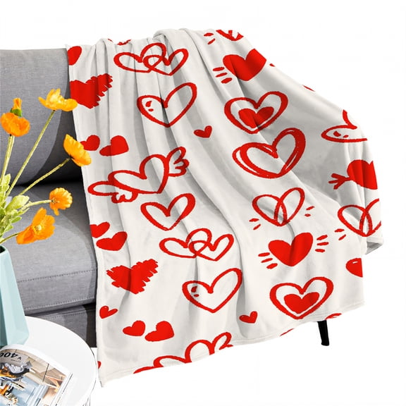 AUQ Throw Blanket,Romantic Gift Choice Bed Throw Blanket,Thoughtful Love Blanket Cozy Blanket,Style2,51*60in