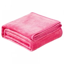 AUQ Throw Blanket,Smooth Flannel Fleece Throw Blanket for Couch,Dual-Layer Softness Bed Blankets,RoseRed,70*78in