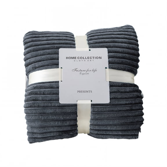 AUQ Throw Blanket,Thickened Magic Fleece Bed Throw Blanket,Superior Warmth Upgrade Throw Blankets,Gray,20*28in