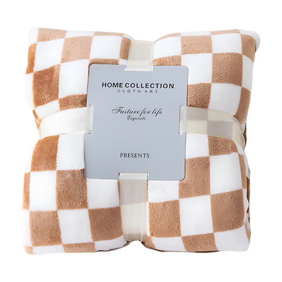 AUQ Throw Blankets Checkerboard Grid Chessboard Warmer Comfort Plush Reversible Cozy Decor for Home Bed Couch