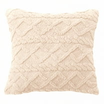 AUQ Throw Pillow Covers,Color Stability Pillow Covers 18x18,Seamless Zip Cushion Covers,White,18"x18"