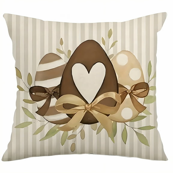 AUQ Throw Pillow Covers,Polyester Finish Pillow Covers 18x18,Invisible Zipper Decorative Pillow Covers,Style1,18"x18"