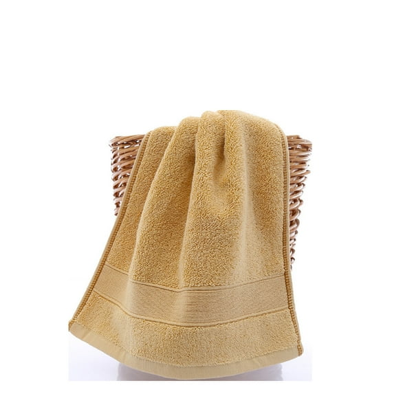 AUQ Towels Pure Cotton Face Towels Breathable Hand Towels,Camel,28.74*12.60in