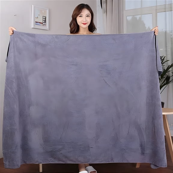 AUQ Turkish Cotton Oversized Bath Sheet 40x80 Inches 600 GSM - Highly Absorbent Quick Dry Plush Bath Towel Made from Long-Staple Cotton for Bathroom Beach Pool Spa - Machine Washable Soft Towel