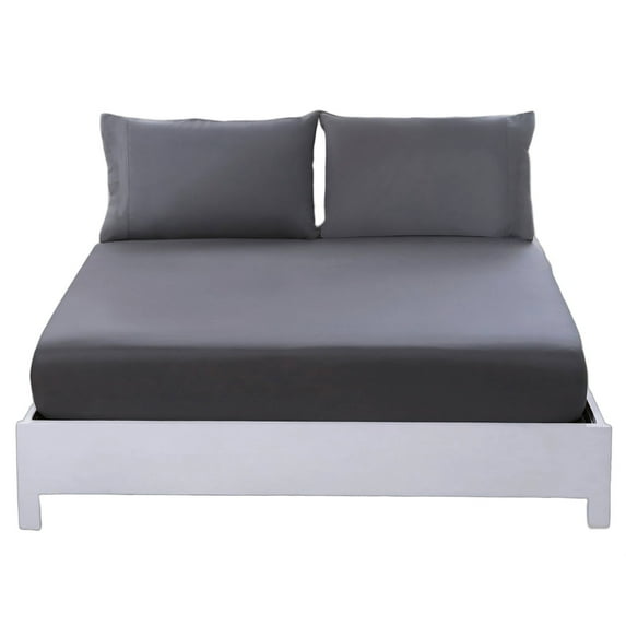 AUQ Twin Sheets ,Egyptian Cotton 100% Cotton Sheets,30Cm High Skirt Deep Pocket Sheet for Fitted Flannel Sheet,Anti-Slip & Convenient Care Sheet Set Deep Pocket,Gray