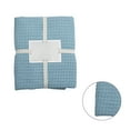 thumbnail image 1 of AUQ Waffle Bath Towels,Neat Reinforced Edge Stitching Bath Towels,Compact High Absorbent Layer Hotel Towels,Blue,55.12*27.56*0.79in, 1 of 7