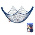 thumbnail image 1 of AUQ Wall Decor,2x1M Decorative Fishing Net,Ocean-Themed Wall Decor for Living Room,Easy to Hang Party Decorations,Blue, 1 of 5