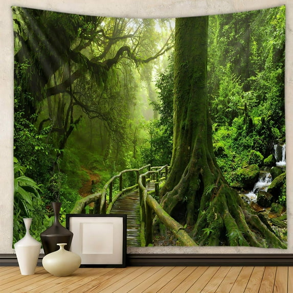 AUQ Wall Tapestry,Forest Dorm Decor for College Girls,Dorm Room Decor,59.06X39.37in
