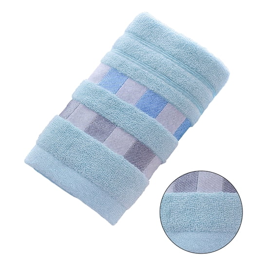 AUQ Wash Gags for Body,Neat Precision Thread Work Wash Rags for Body,Fluffy Comfortable Cotton Loops Wash Cloths for Your Face,Blue1,29.53*13.78*0.39in