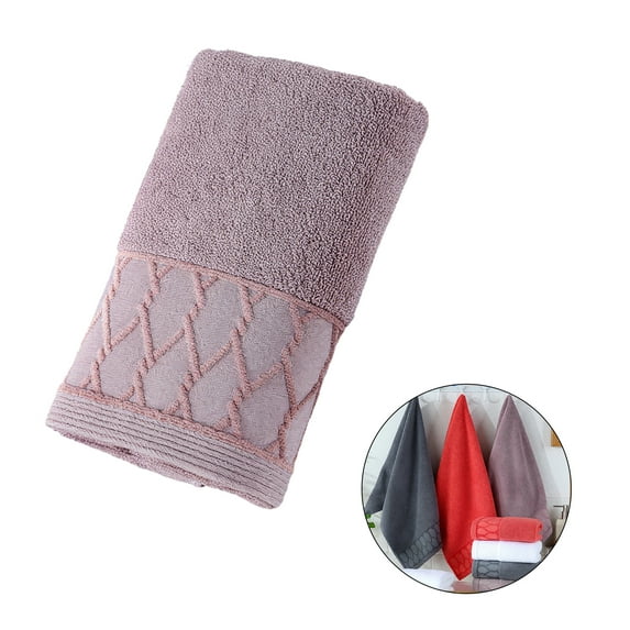 AUQ Wash Gags for Body,Thick Absorbent Cotton Loops Washcloths for Showering,Fine Reinforced Stitching Makeup Washcloths for Face,LightPurple,29.53*13.78*0.39in