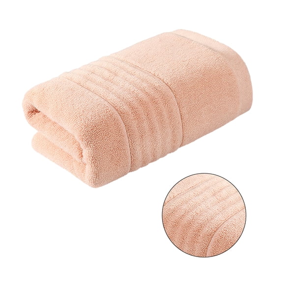 AUQ Wash Gags for Body,Fluffy Absorbent Cotton Weave Hand Towel,Smooth Tight Stitch Finish Wash Rags for Body,Pink,29.53*13.78*0.39in