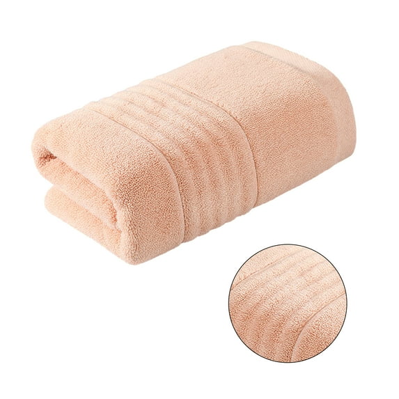 AUQ Wash Gags for Body,Fluffy Absorbent Cotton Weave Hand Towel,Smooth Tight Stitch Finish Wash Rags for Body,Pink,29.53*13.78*0.39in