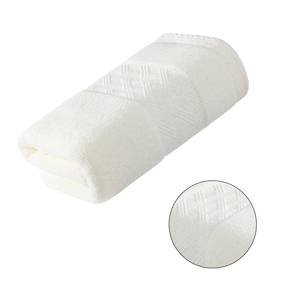 AUQ Wash Gags for Body,Smooth Fluffy Cotton Texture Wash Cloths,Neat Precision Edge Finish Small Towels,White,29.53*13.78*0.39in