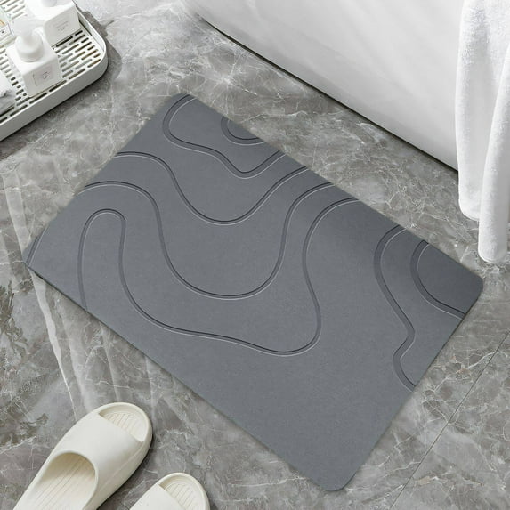 AUQ Washable Rug Non-Slip Feature Area Rugs Eco-Friendly Sturdy Carpet,Dark Gray