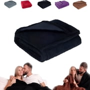 AUQ Waterproof Romance Blanket,Liquid Proof Blanket Pad for Couples,Luxe Love Blanket,The Waterproof Love Blanket Black,S