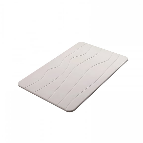 AUQ Stone Bath Mat - Diatomaceous Earth Bath Mat - White