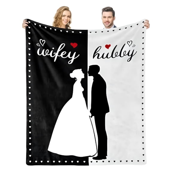 AUQ Wedding Gift for Bride and Groom, Bridal Shower Gifts for Bride to Be, Wedding Gifts for Couples 2024, Unique Newlywed Gifts for Couples, Marriage Gifts Decorations Throw Blanket