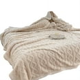 thumbnail image 1 of AUQ Weighted Blanket,Snuggle Up on Chilly Nights Plush Blanket,No Fading or Shrinking Throw Blankets for Bed,Beige,70.9"脳78.7", 1 of 4