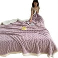 thumbnail image 1 of AUQ Weighted Blanket,Snuggle Up on Chilly Nights Plush Blanket,No Fading or Shrinking Throw Blankets for Bed,Purple,70.9"脳78.7", 1 of 4