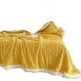 thumbnail image 1 of AUQ Weighted Blanket,Snuggle Up on Chilly Nights Plush Blanket,No Fading or Shrinking Throw Blankets for Bed,Yellow,70.9"×78.7", 1 of 4