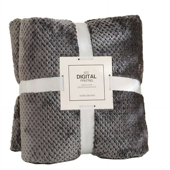 AUQ Weighted Blanket,Upgraded Pineapple Pattern Fabric and Cloud-Like Feel Throw Blanket for Couch,Extra-Wide and Detailed Edge Binding Checkered Blanket,Gray,17.7"×25.6"