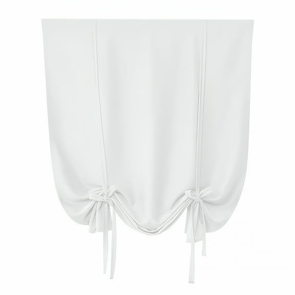 AUQ Window Beads Curtain for Bathroom Kitchen Adjustable Balloon Roman Curtains Small Window Room Darkening Shades Drapes Panel Rod Pocket Purple Beaded Curtains,White