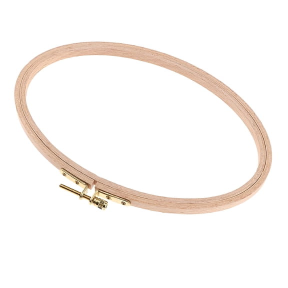 TUWAFE Wooden Oval Hoops Needlework Embroidery Sewing Hoop 210x130mm
