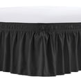 thumbnail image 1 of AUQ Wrap Around Bed Skirts for Full Beds 15 Inches Drop,Black Elastic Dust Ruffles Easy Fit Wrinkle & Fade Resistant Silky Luxurious Fabric Solid Machine Washable Ruffle Bed Skirt, 1 of 8