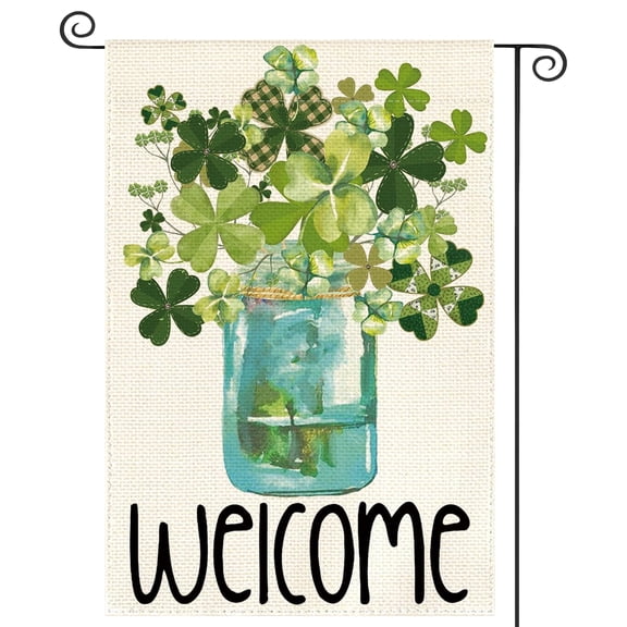 AUQ Yard Flags for Outside,Clear Patterns with Vibrant Colors St Patricks Day Garden Flag,Create A Festive Atmosphere Spring Home Decor for St Patricks Day Decorations