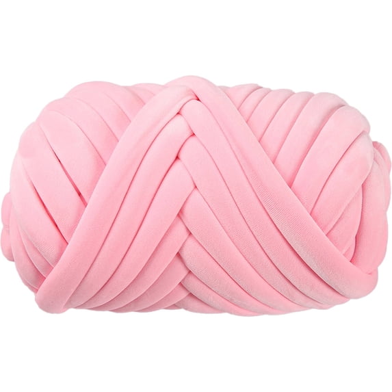 AUQ Yarn for Crocheting Washable Acrylic Chunky Yarn Elastic Softness Crochet Yarn Pink