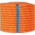 thumbnail image 1 of AUR 1/2 Inch 150ft Double Braided Polyester Arborist Rope, Heavy Duty Nylon Rope for Anchor, Tree Work, Cargo, Pulling, Sailing(Orange), 1 of 12