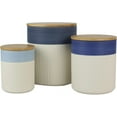 thumbnail image 1 of AUR 10 Strawberry Street Luca Ombre Matte Blue/White Embossed 3 Piece Canister Set, 1 of 11