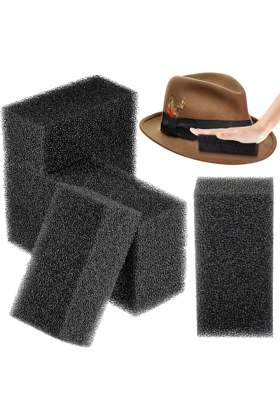 AUR Hat Cleaner Kit 6 Pieces Hat Brush Sponge Cleaner Kit Felt Western Cleaning Removes Lint and Dirt