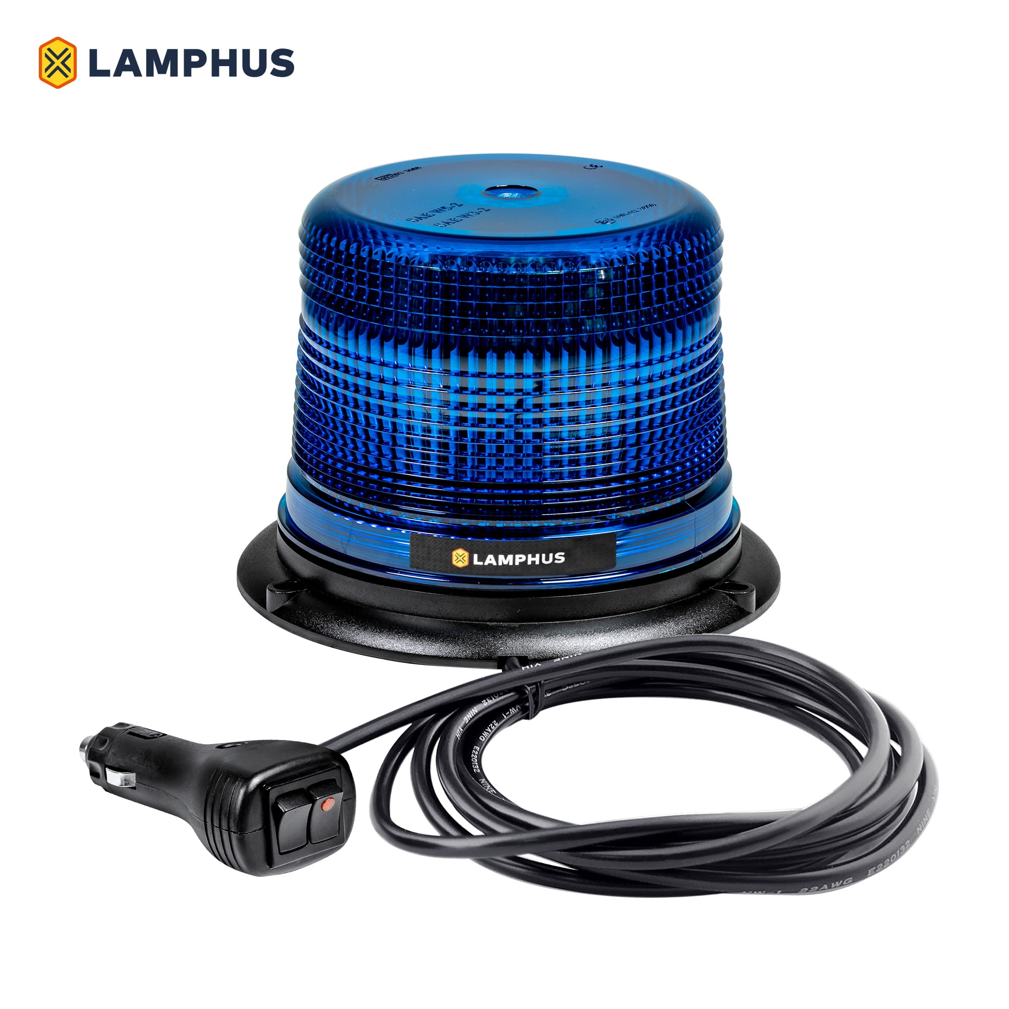 AUXBEAM - (4pcs) 18W 6 LED Blue Emergency Warning Flashing Strobe
