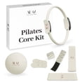 thumbnail image 1 of AURA Fitness Pro Pilates Kit for At-Home Workouts with Magic Circle Ring Ball 1lb Ankle/Wrist Weights Resistance Bands & Grip Socks for Full-Body Toning Core Strength Home Gym Travel Size, 1 of 8