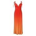 thumbnail image 1 of AURA Gradient Backless Strappy Maxi Dress High Waist V Neck Summer 2025 Sleeveless A Line Evening Dress, 1 of 10