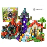 AURA PLAYY Magnetic Building Blocks for Kids 200 PCS 3D Creative Construction Set, Strong Magnets, STEM Learning, Open-Ended Play, Fine Motor & Imagination Development, Safe Large Blocks Ages 3+