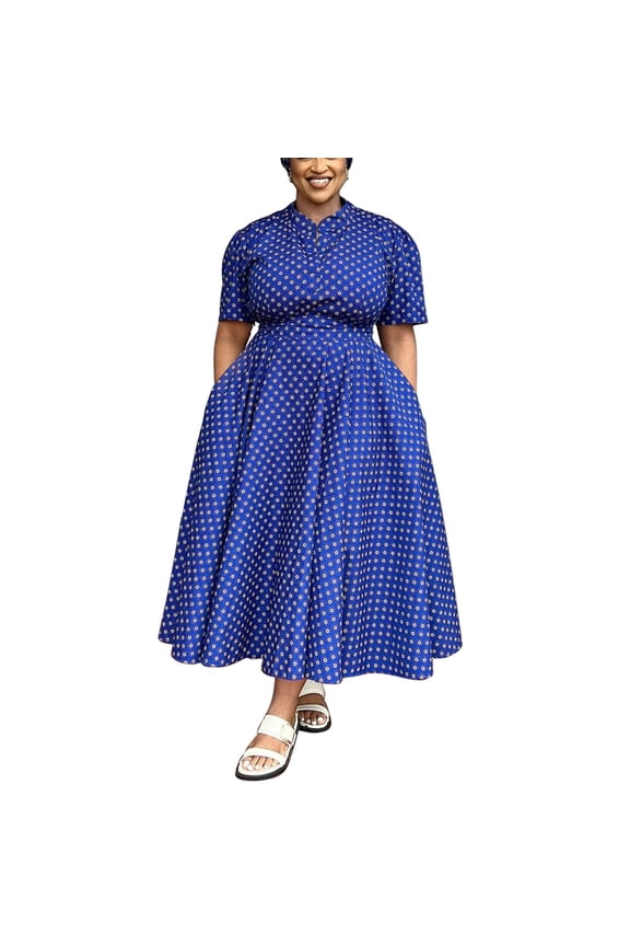 Plus Size Boho Maxi Dress Women V Neck Summer Print Dress Short Sleeve Casual Vacation Dress