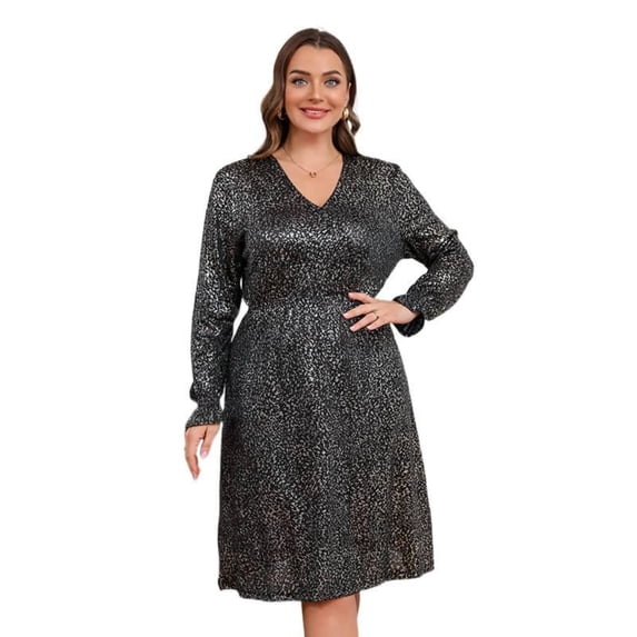 Summer Elegant Large Size Printing Long Pendulum Dress main image 1
