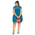 thumbnail image 1 of AURA Plus Size Strapless Bodycon A Line Dress Sexy Ruffle Summer Party Dress Women, 1 of 6