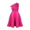 thumbnail image 1 of AURA Plus Size Women Off Shoulder High Waist Pleated A Line Midi Banquet Party Dress, 1 of 9