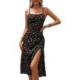 thumbnail image 1 of AURA Women Floral Spaghetti Strap Summer Dress Split Midi Sexy Vacation Dress, 1 of 7