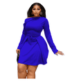 thumbnail image 1 of AURA Women Plus Size Off Shoulder A Line Summer Dress High Waist Slim Fit Casual Vacation Dress, 1 of 6
